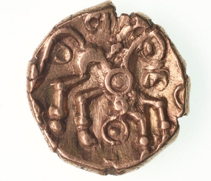 Catuvellauni Addedomaros 45-25 BC Gold Quarter Stater