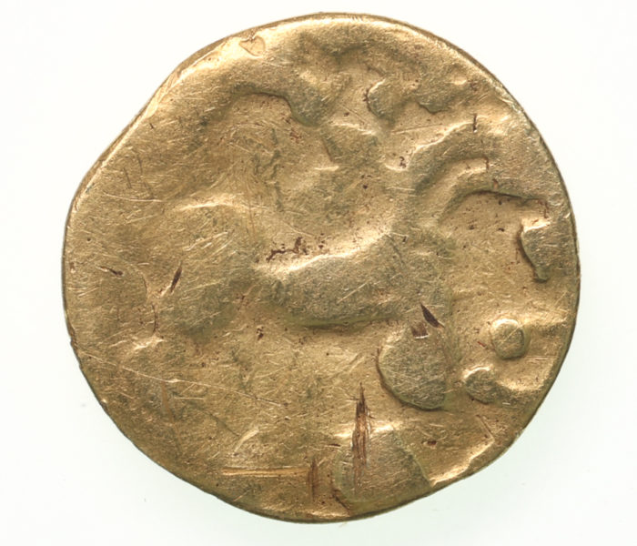 Gallic Belgic 3rd-1st Century BC Gold Quarter Stater