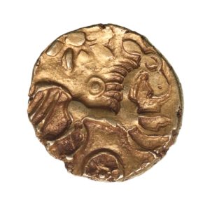 Regini & Atrebates 1st Century BC Gold Quarter Stater Selsey Dahlia