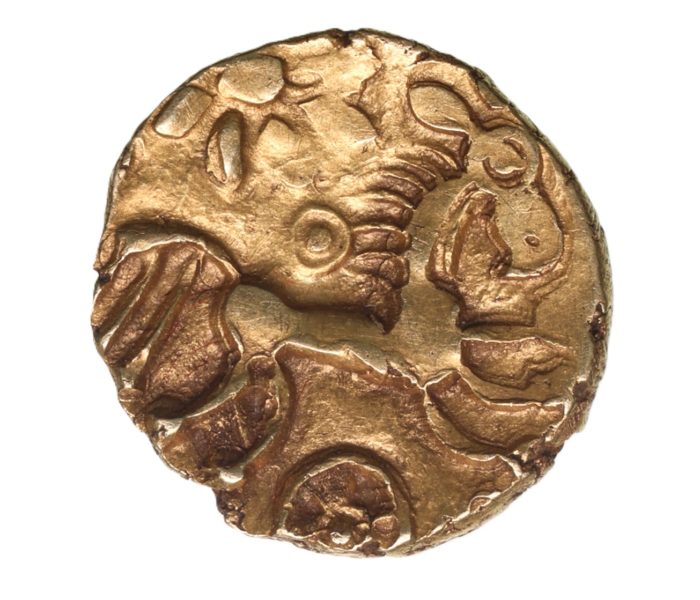 Regini & Atrebates 1st Century BC Gold Quarter Stater Selsey Dahlia