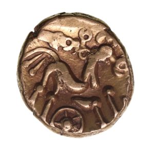Regini & Atrebates Commios 50-25 BC Gold Stater *Rare*