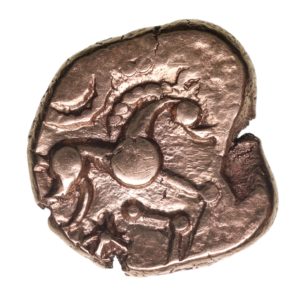 Iceni 50 BC - AD 43 Gold Stater Freckenham Crescents Ring & Star