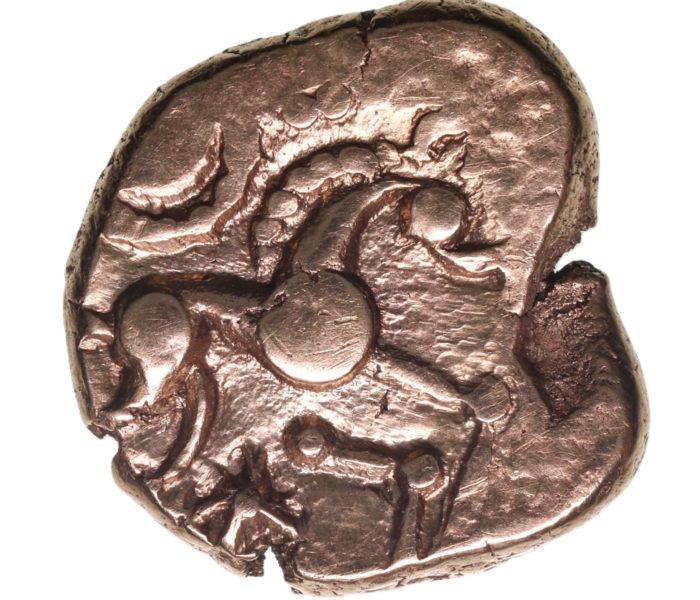 Iceni 50 BC - AD 43 Gold Stater Freckenham Crescents Ring & Star