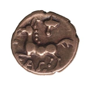 Catuvellauni Tasciovanos 25 BC-AD 10 Gold Quarter Stater Verlamion