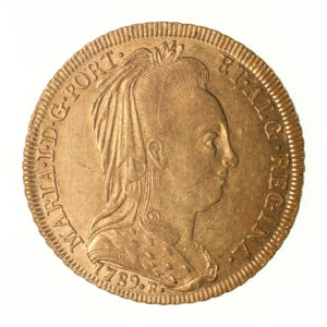 Shipwreck Treasure Portuguese Brazil Maria I AD 1777-1815 Gold Peca AD 1789 **ex Douro Shipwreck**