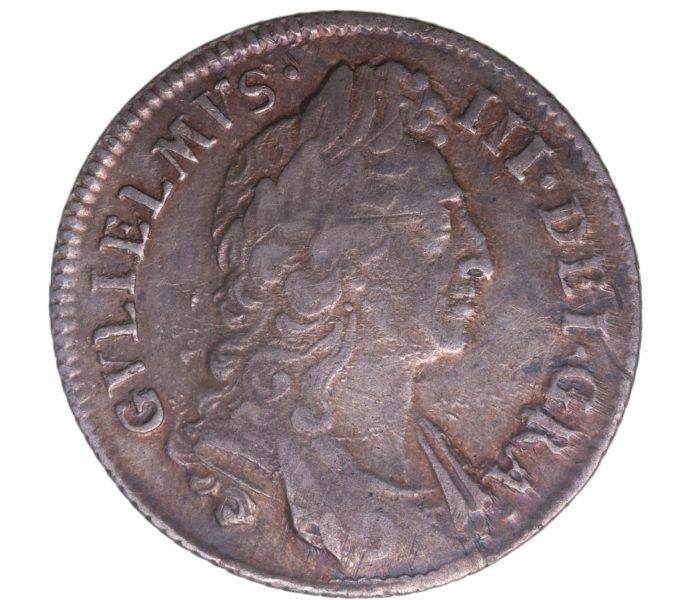 William III AD 1694-1702 Silver Shilling AD 1696