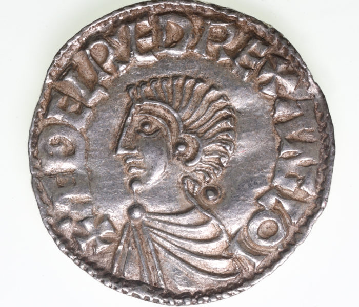 Aethelred II AD 978-1016 Silver Penny Long Cross type London
