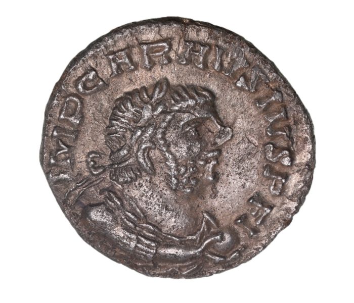 Carausius AD 286-293 Silver Denarius *Extremely Rare* Galley reverse