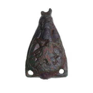 Anglo Saxon / Viking Copper Alloy Zoomorphic Stirrup Mount 9th-10th Century AD