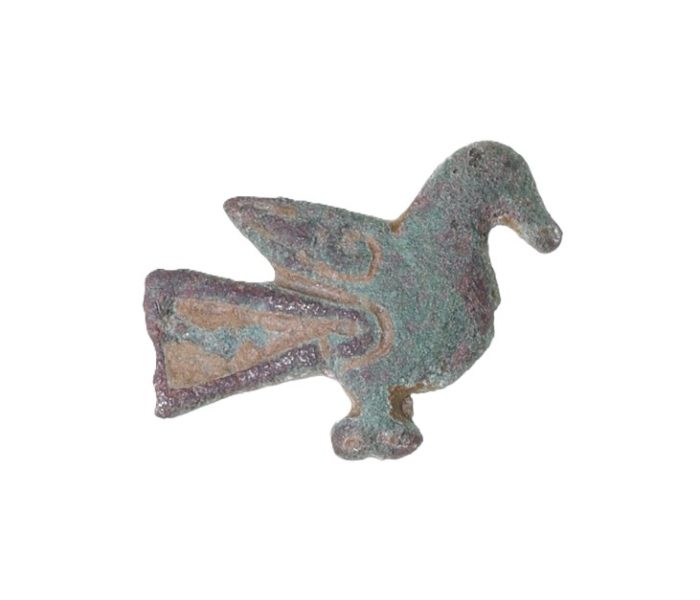 Viking Copper Alloy Zoomorphic Cockrel Mount 9th-10th Century AD