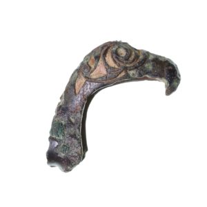 Anglo Saxon Copper Alloy Zoomorphic Enamelled Mount 6th-7th Century AD