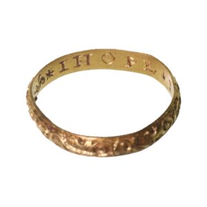 Medieval Gold Posy Ring '-*I HOPE IN TYME-' 16th Century AD