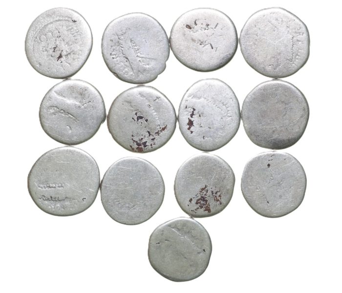 Mark Antony 31 BC 13 x Silver Denari  The Little Busby Hoard