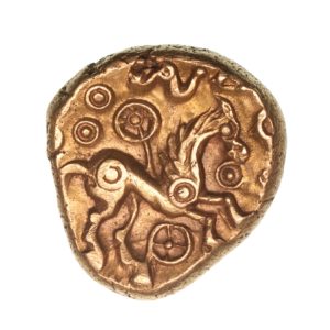 Trinovantes Late 1st Century BC Gold Stater Middle Whaddon Chase Pole Wheel Type *Extremely Rare*