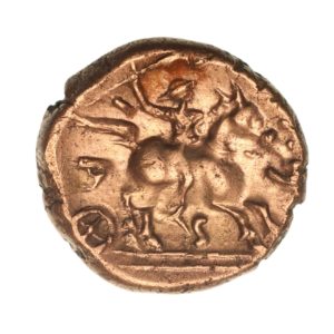 Catuvellauni Tasciovanos 25 BC - AD 10 Gold Stater Tasciovanos Warrior *Rare*