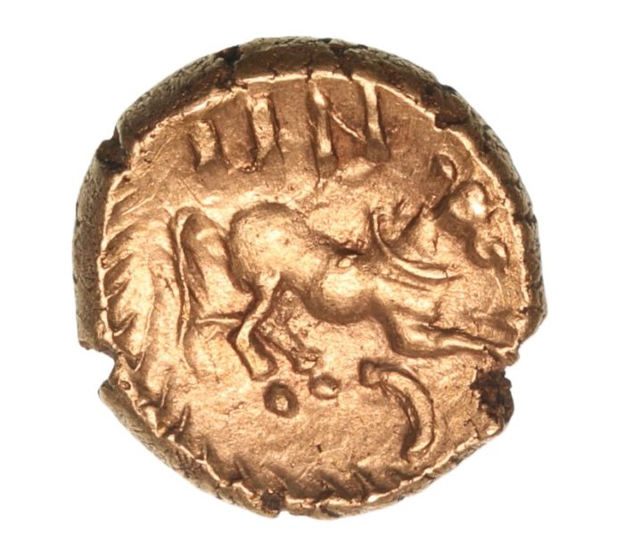 Regini & Atrebates Tincomarus 25 BC - AD 10 Gold Quarter Stater