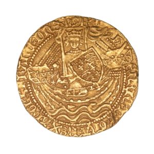 Henry V AD 1413-1422 Gold Noble Series C London