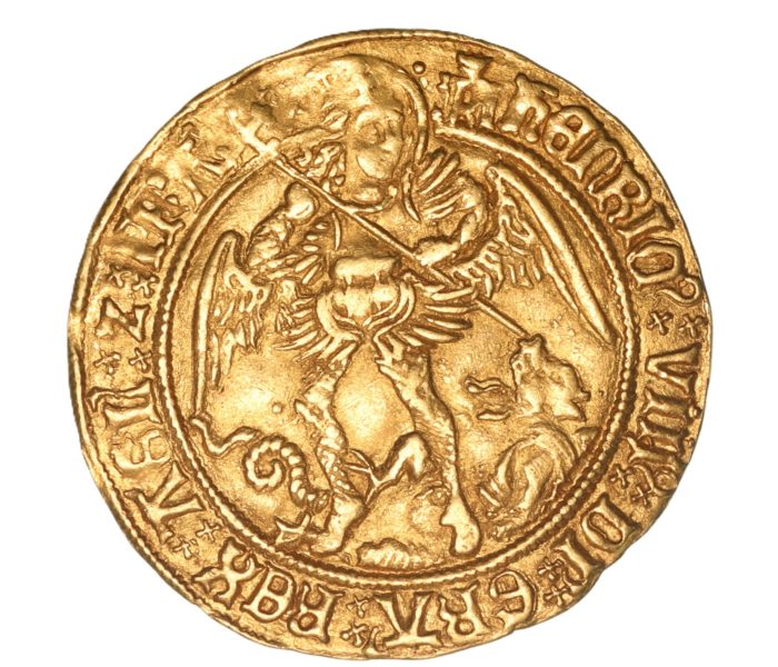 Henry VIII AD 1509-1547 Gold Angel 1st Coinage London *High Grade*