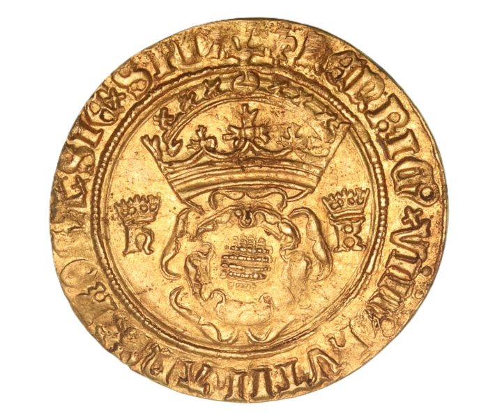 Henry VIII AD 1509-1547 Gold Crown of the Double Rose Struck for Katherine of Aragon.