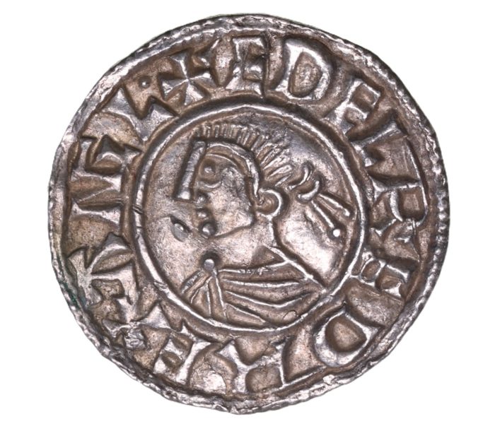 Aethelred II AD 978-1016 Silver Penny Last Small Cross Hertford