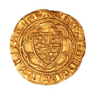 Edward III AD 1327-1377 Gold Quarter Noble Treaty Period London