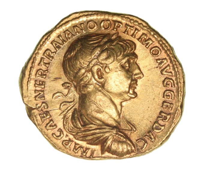 Trajan AD 98-117 Gold Aureus Rome *High Grade*