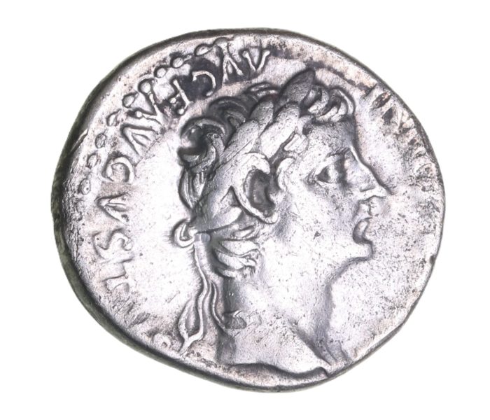 Tiberius AD 14-37 Silver Denarius Tribute Penny Lyon *ex Helmingham hoard*