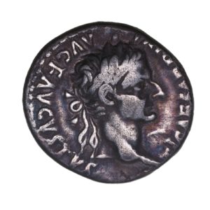 Tiberius AD 14-37 Silver Denarius Lyon