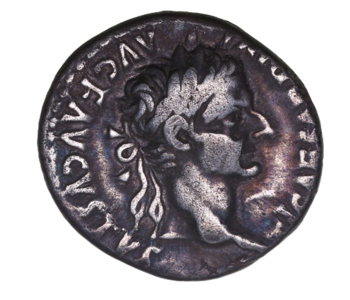 Tiberius AD 14-37 Silver Denarius Lyon