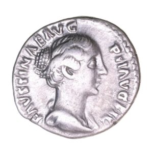 Faustina Junior wife of Marcus Aurelius AD 161-180 Silver Denarius  The Little Busby Hoard