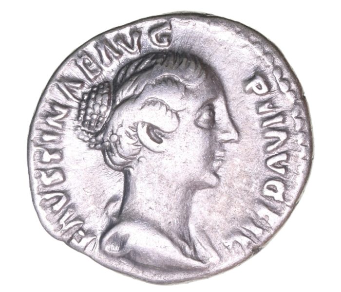 Faustina Junior wife of Marcus Aurelius AD 161-180 Silver Denarius  The Little Busby Hoard