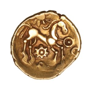 Regini & Atrebates circa 60-50 BC Gold Quarter Stater