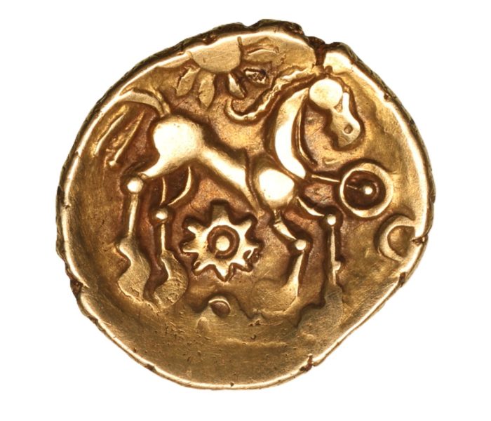 Regini & Atrebates circa 60-50 BC Gold Quarter Stater