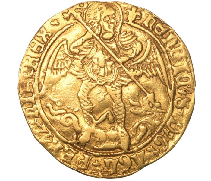 Henry VIII AD 1509-1547 Gold Angel 3rd Coinage London