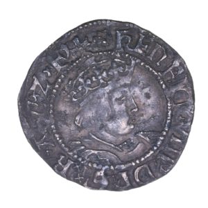Henry VIII AD 1509-1547 Silver Halfgroat 2nd Issue Canterbury