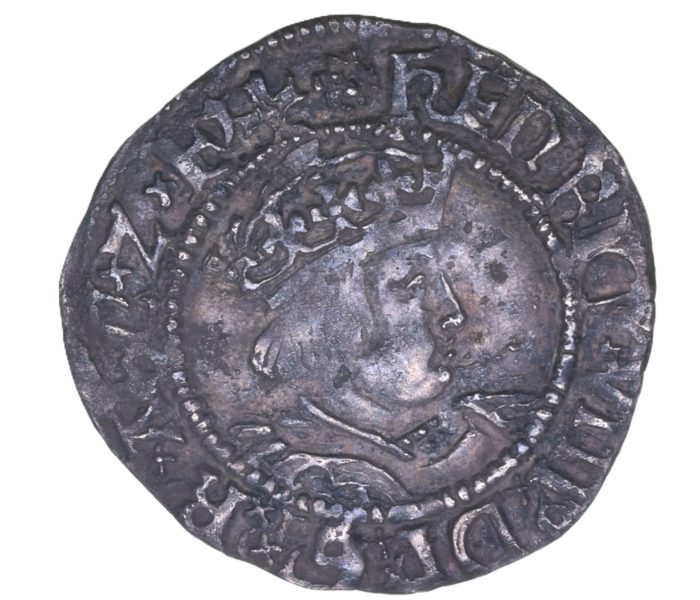 Henry VIII AD 1509-1547 Silver Halfgroat 2nd Issue Canterbury