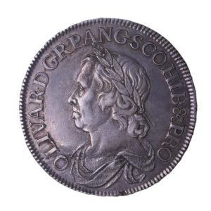 Oliver Cromwell AD 1653-1658 Silver Crown AD 1658