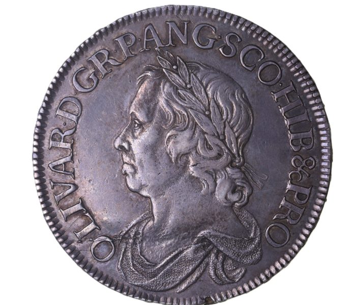Oliver Cromwell AD 1653-1658 Silver Crown AD 1658