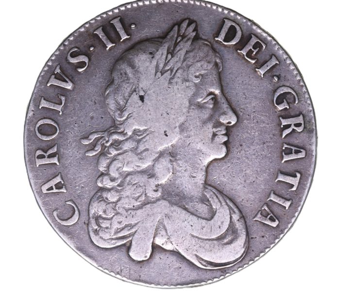 Charles II AD 1660-1685 Silver Crown AD 1668
