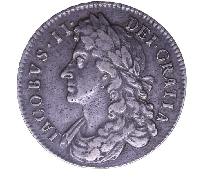 James II AD 1685-1688 Silver Halfcrown AD 1686