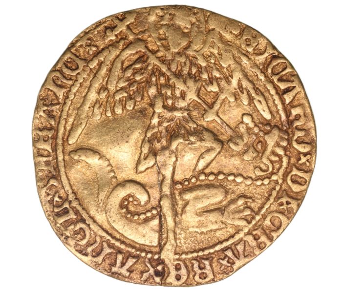 Richard III AD 1483-1485 Gold Angel Mintmark Boars Head *Extremely Rare*