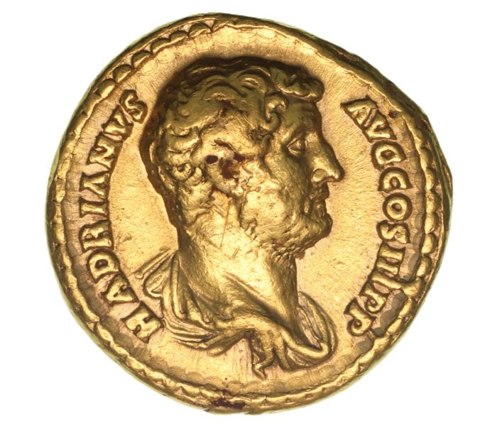 Hadrian AD 118-137 Gold Aureus Rome
