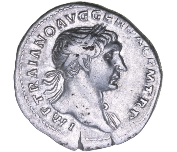 Trajan AD 97-117 Silver Denarius Rome * British Find*