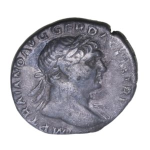 Trajan AD 97-117 Silver Denarius Rome * British Find*