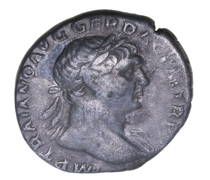 Trajan AD 97-117 Silver Denarius Rome * British Find*