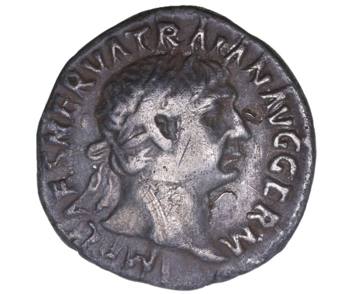 Trajan AD 97-117 Silver Denarius Rome * British Find*
