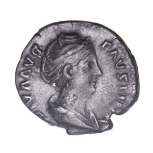 Diva Faustina wife of Antoninus Pius AD 138-161 Silver Denarius Rome * British Find*