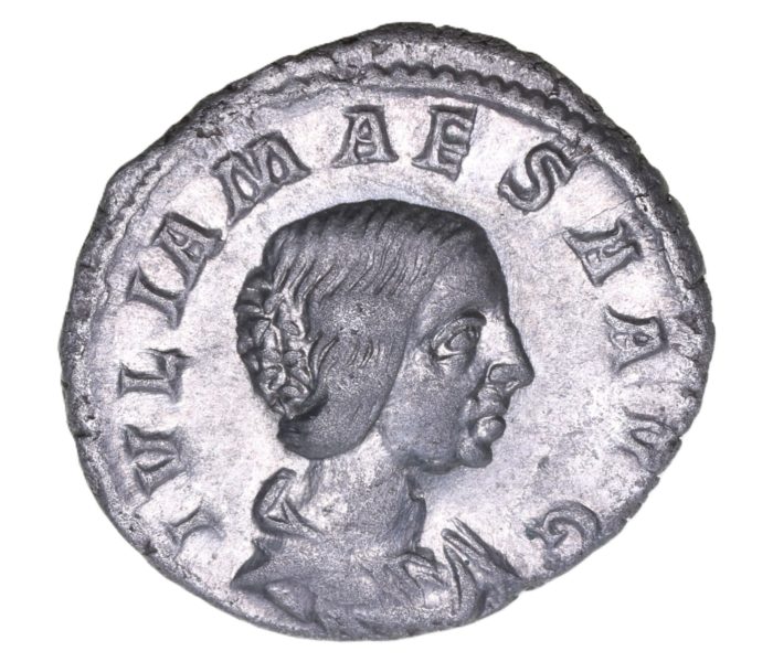 Julia Maesa grandmother of Elagabalus AD 218-222 Silver Denarius Rome * British Find*
