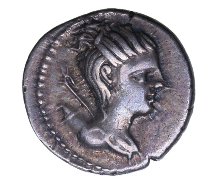 Roman Republic C. Postumius Ta 74 BC Silver Denarius