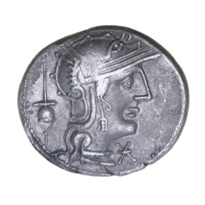 Roman Republic L. Postumius Albinus 131 BC Silver Denarius
